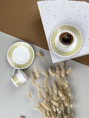 Porser Alya Açık Yeşil Kahve Fincan Takımı 2 Kişilik 4 Parça