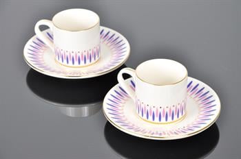 Porser Palm Mor Kahve Fincan Takımı 2 Kişilik 4 Parça