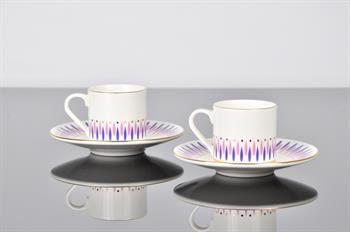 Porser Palm Mor Kahve Fincan Takımı 2 Kişilik 4 Parça