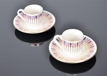 Porser Pera Mor Kahve Fincan Takımı 2 Kişilik 4 Parça