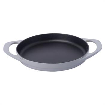 Potart 22 cm Yuvarlak Sahan Parlak Gri