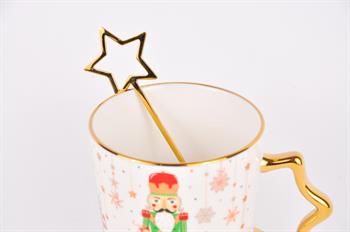 Tohana Altın Kaşıklı Yeni Yıl Porselen Kupa-Kurşun Asker 2