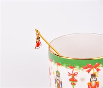 Tohana Altın Kaşıklı Yeni Yıl Porselen Kupa-Kurşun Asker