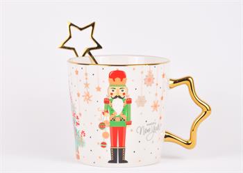 Tohana Altın Kaşıklı Yeni Yıl Porselen Kupa-Kurşun Asker 2