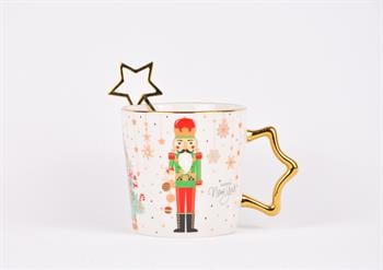 Tohana Altın Kaşıklı Yeni Yıl Porselen Kupa-Kurşun Asker 2