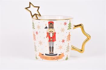 Tohana Altın Kaşıklı Yeni Yıl Porselen Kupa-Kurşun Asker 1