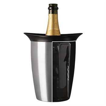 Vacu Vin Aktif Şampanya Soğutucu Elegant Paslanmaz Çelik Kutulu