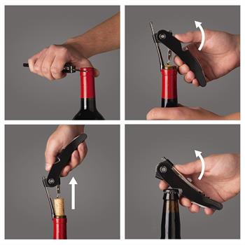 Vacu Vin Tek Çekim Tirbuşon Kutulu - Siyah