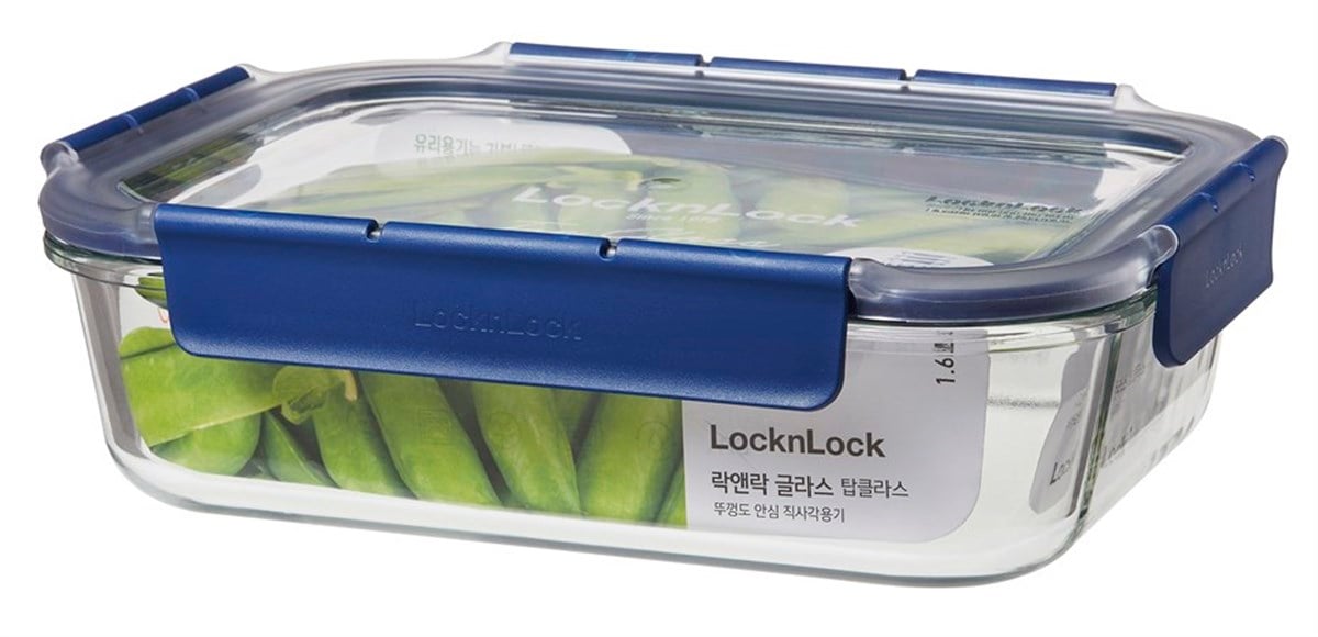 LOCKNLOCKLL Top Class Fırın & Saklama Kabı Dörtgen Kilitli 1.6 lt Mavi