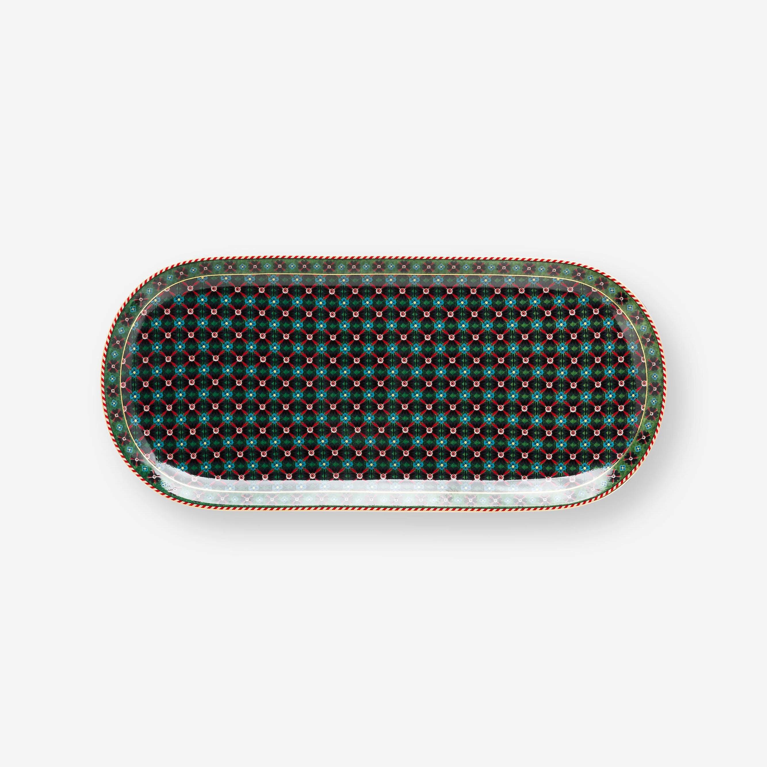 Pip StudioPip Studio Berry Blues Yeşil Oval Kek Servis Tabağı 33 cm | Karabaş Home
