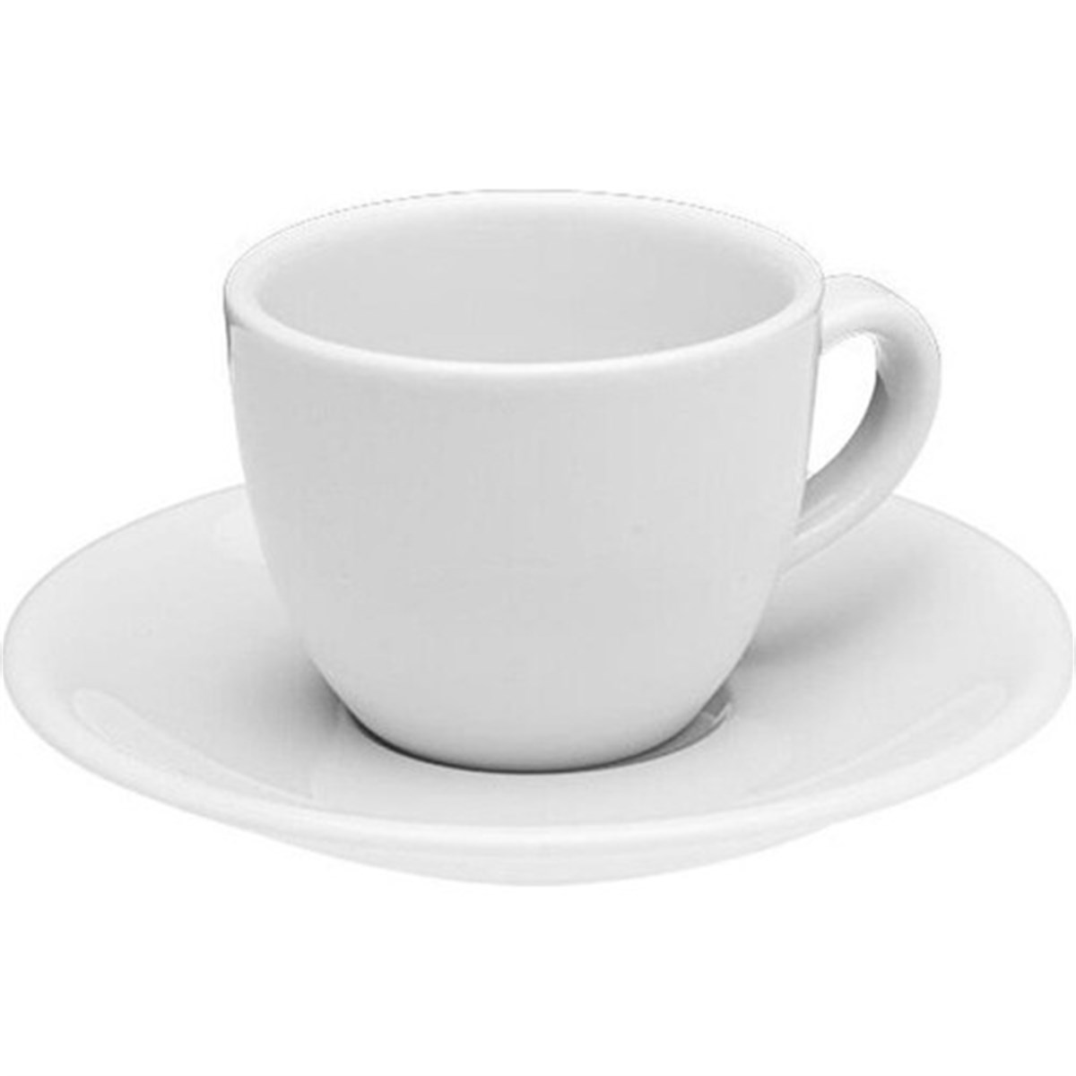 Porland Rub Soley Beyaz Tabaklı Kahve Fincanı 80cc 04RUB000604 PORLAND