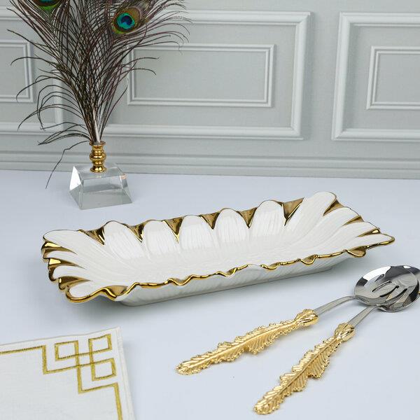 Roy KingRoy King Flora Gold Dik.Derin Sunum Tabak 45*16*6 | Karabaş Home
