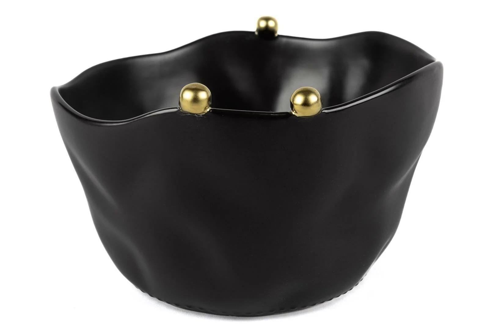 Mikasa MoorSiyah Gold Toplu Porselen Kase | Karabaş Home
