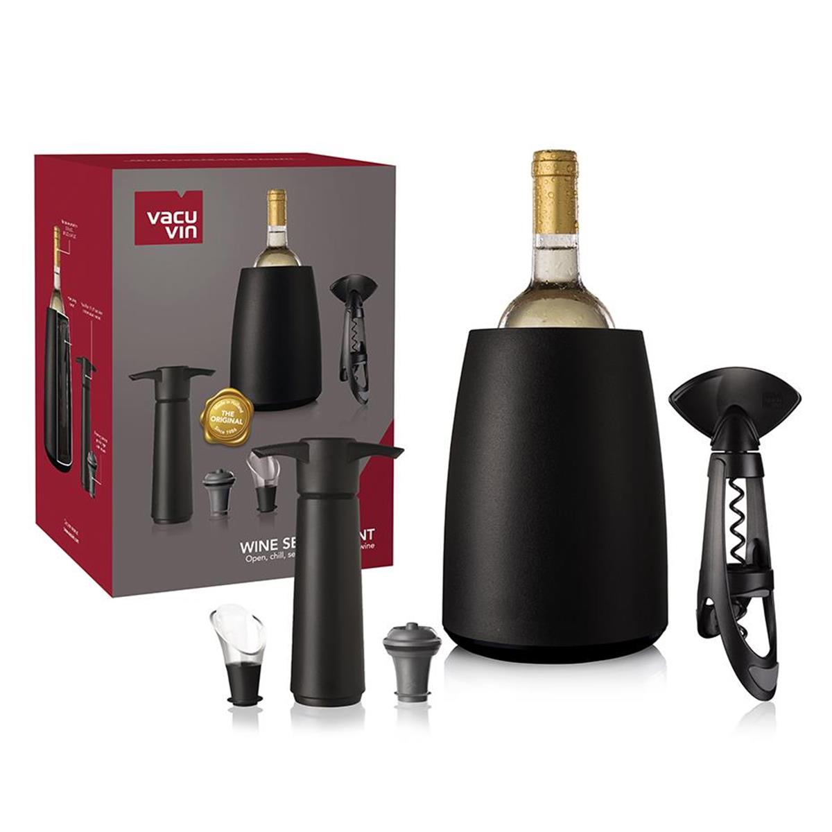 Vacu Vin-3890660-Vacu Vin Şarap Seti, Elegant (5 Parça), Kutulu