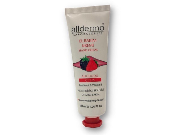 AlldermoNEMLENDİRİCİLERAlldermo El Kremi Ahududu ve Çilek 30 ml 