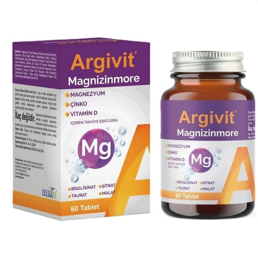 ARGIVITVİTAMİN-MİNERALLERArgivit Magnizinmore 60 Tablet