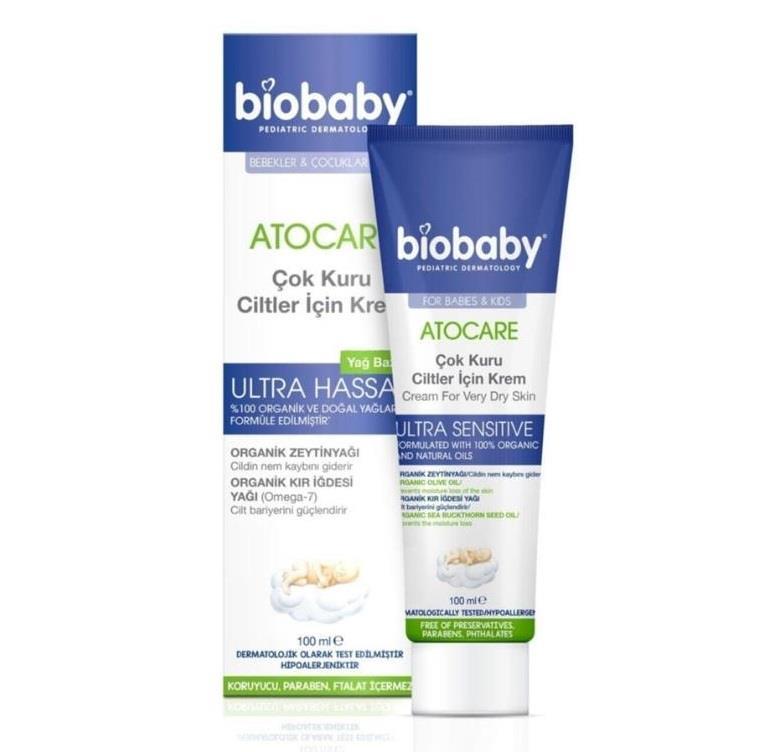BIOBABYVÜCUT NEMLENDİRİCİLERBiobaby Kuru ve Çok Kuru Ciltler İçin Krem 100 ml