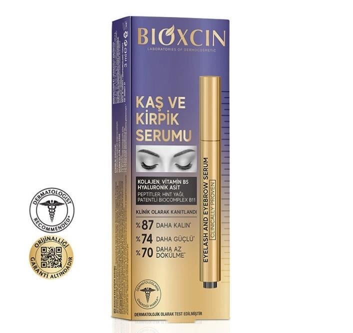 BİOXCİNKAŞ-KİRPİK SERUMLARIBioxcin Kolajen ve Hyaluronik Asit İçerikli Kaş ve Kirpik Serumu 3 ml