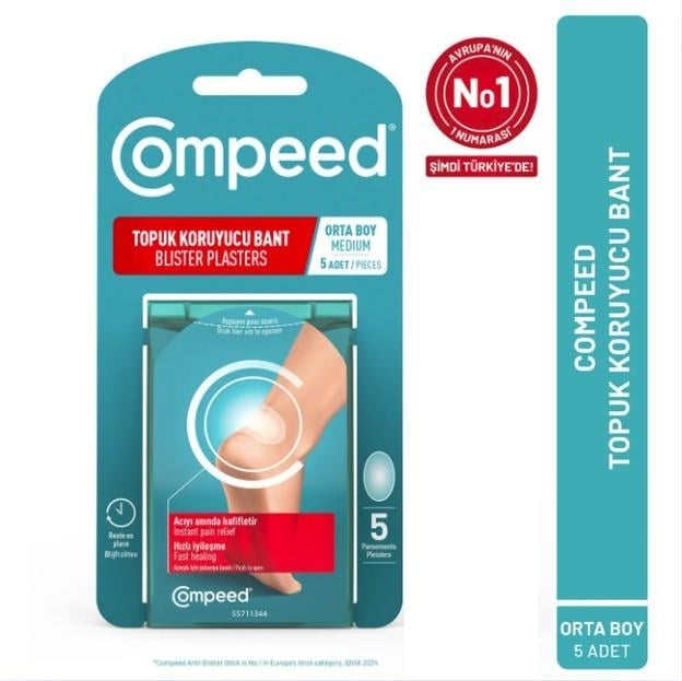 CompeedAYAK KREMLERİCompeed Topuk Koruyucu Bant Orta Boy 5'li