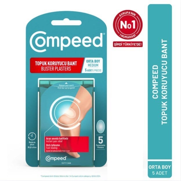 CompeedAYAK KREMLERİCompeed Topuk Koruyucu Bant Orta Boy 5'li