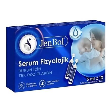 JENBOLGÖZ-KULAK BURUN BOĞAZ SAĞLIĞIJenbol Fizyolojik Serum 5 mlx10 Flakon