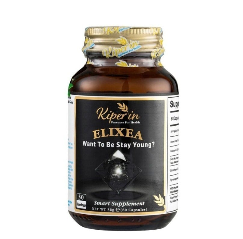 KİPERİNVİTAMİN-MİNERALLERKiperin Elixea Longevity  Resveratrol, Glutatyon, Koenzim Q10, NMN, NADH, PQQ 60 Kapsül