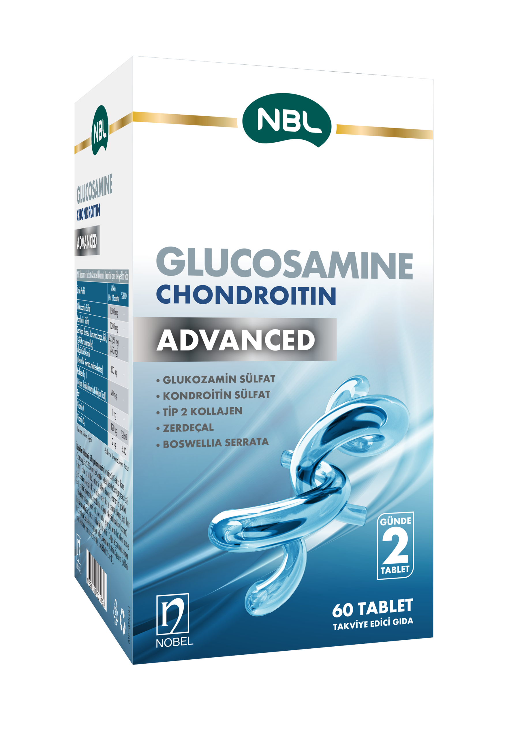 NBLKOLAJENLERNBL Glucosamine Chondroitin Advanced 60 Tablet 