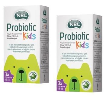 NBLPROBİYOTİKLERNBL Probiotic Kids 30 Çiğneme Tableti 2'li