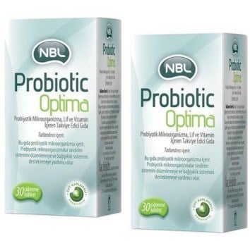 NBLPROBİYOTİKLERNBL Probiotic Optima 30 Çiğneme Tablet 2'li