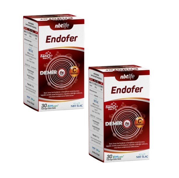NBT LIFEVİTAMİN-MİNERALLERNbt Life Endofer 30 Kapsül - 2 Adet
