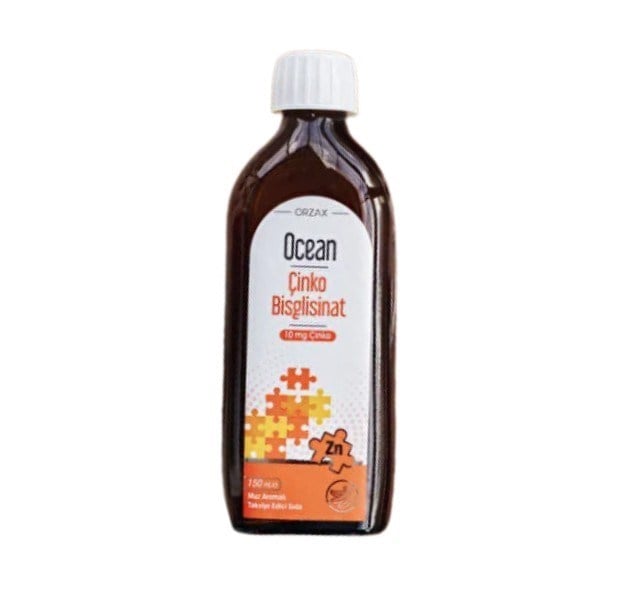 ORZAXOUTLETOUT Orzax Ocean Çinko Bisglisinat Şurup 150 ml - KUTUSUZ