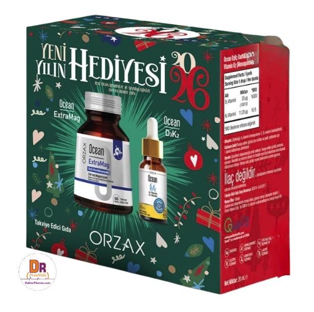 ORZAXVİTAMİN-MİNERALLEROrzax Ocean Yeni Yıl Hediyesi Extramag 60 Tablet + D3K2 Damla 20 ml