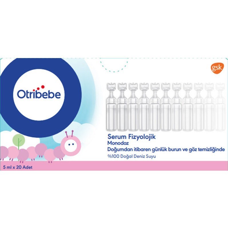 OtribebeGÖZ-KULAK BURUN BOĞAZ SAĞLIĞIOtribebe Monodoz Serum Fizyolojik Deniz Suyu 5 ml x 20 Adet
