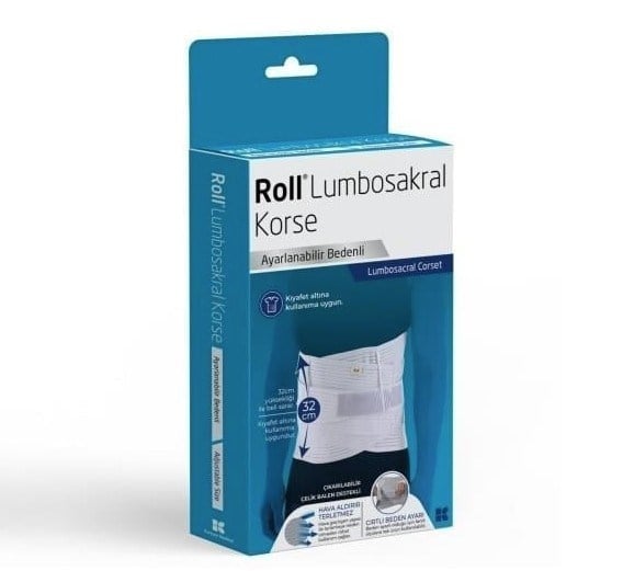 ROLLGENEL SAĞLIK ÜRÜNLERİRoll Lumbosakral Korse Ayarlanabilir Bedenli 32 cm