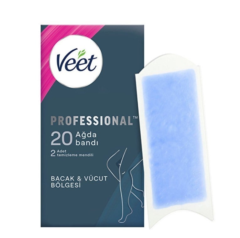 VEetTÜY DÖKÜCÜLER VE GİDERİCİLERVeet Professyonel Bacak ve Vücut Bölgesi Hassas Ciltler Sir Ağda Bandı 20'li