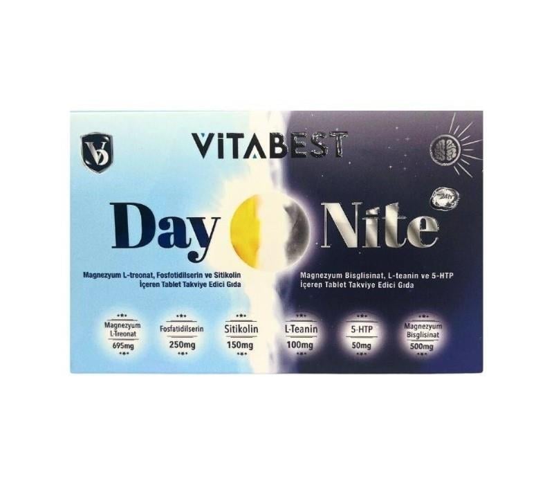 VİTABESTVİTAMİN-MİNERALLERVitabest Day & Nite 30 Tablet