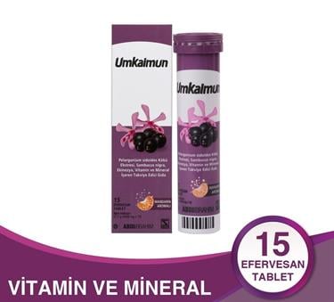 ABDİİBRAHİMVİTAMİN-MİNERALLERUmkaimun 15 Efervesan Tablet