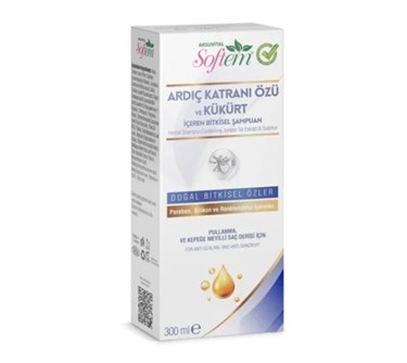 AKSUVİTALŞAMPUANLARSoftem Ardıç Katranı Özü ve Kükürt Bitkisel Şampuan 300 ml
