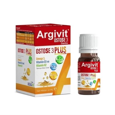 ARGIVITVİTAMİN-MİNERALLERArgivit Ostosse3 Plus Omega-3 ve Vitamin D3 İçeren Takviye Edici Gıda 10 ml