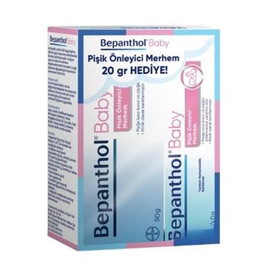 BEPANTHOLPİŞİK KREMLERİBepanthol Baby Pişik Önleyici Merhem 50 gr + 20 gr HEDİYELİ