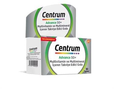 CENTRUMVİTAMİN-MİNERALLERCentrum Advance 50 Yaş Üstü 30 Tablet
