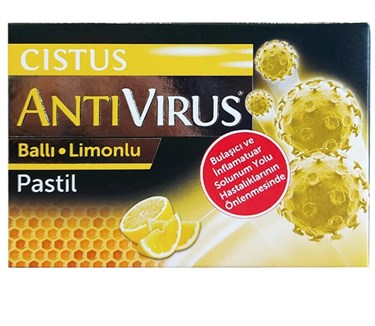 CISTUSGÖZ-KULAK BURUN BOĞAZ SAĞLIĞICistus Antivirus Ballı Limonlu 10 Pastil 