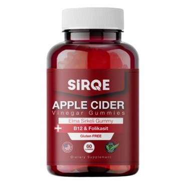 HES İLAÇVİTAMİN-MİNERALLERSirqe Elma Sirkeli B12 & Folik Asit Gummy 60 Adet Jelatinsiz Glütensiz Vegan ve Gdo'suz