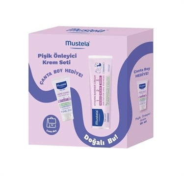 MUSTELAPİŞİK KREMLERİMustela Set - Vitamin Barrier 1-2-3 Pişik Önleyici Krem 100 gr + 20 gr Hediyeli