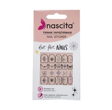 NascitaKOZMETİKNascita Tırnak Üstü Sticker Gümüş Temalı