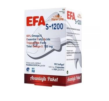 NEW LIFEVİTAMİN-MİNERALLERNew Life EFA S-1200 mg 90 Kapsül