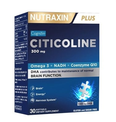 NUTRAXINBESİN TAKVİYELERİNutraxin Plus Sitikolin 300 mg 30 Kapsül