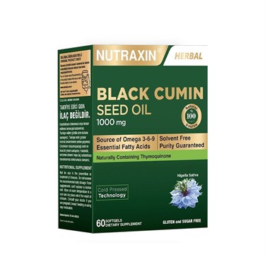 NUTRAXINVİTAMİN-MİNERALLERNutraxin Çörek Otu Yağı 1000 mg 60 Yumuşak Kapsül