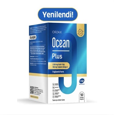 ORZAXOMEGA-3 / BALIK YAĞLARIOrzax Ocean Plus 1200 mg 50 Softjel Kapsül