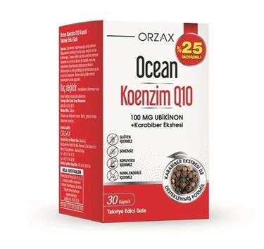 ORZAXVİTAMİN-MİNERALLEROrzax Ocean Koenzim Q10 + Karabiber Ekstresi 30 Kapsül